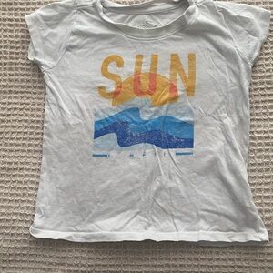 O'Neill Kids White Tee with Sun and Wave Design